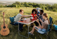 picnic tables